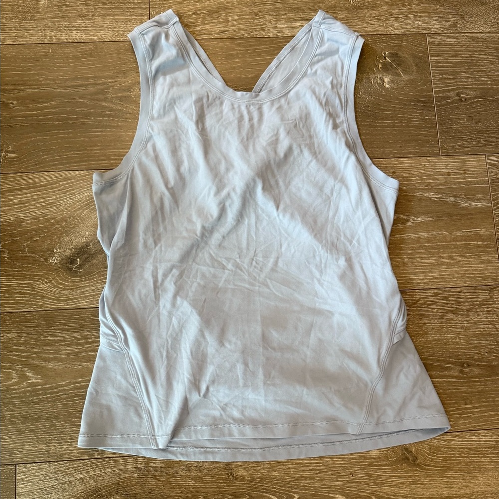 Lululemon Nulu Back Twist Yoga Tank Sleeveless Top - Blue Linen